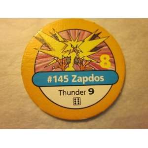 Pokemon Master Trainer 1999 Pokemon Chip Yellow #145 Zapdos 8 Thunder 
