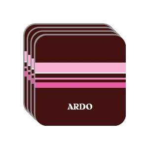 Personal Name Gift   ARDO Set of 4 Mini Mousepad Coasters (pink 