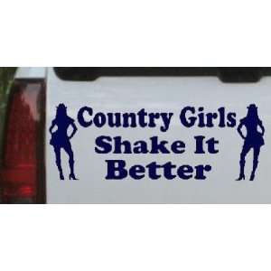 Navy 36in X 13.1in    Country Girls Shake It Better Country Car Window 