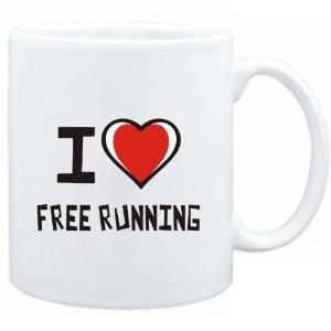  Mug White I love Free Running  Sports: Sports & Outdoors