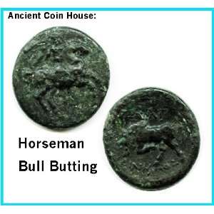  Horseman with spear. Young Bull butting Left. Ancient 