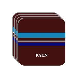 Personal Name Gift   PAUN Set of 4 Mini Mousepad Coasters (blue 