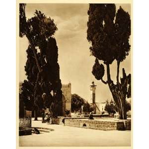  1925 Jerusalem Al Aqsa Mosque Minaret Temple Mount 