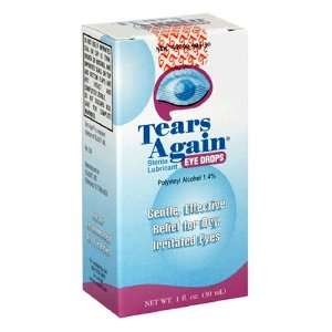  Tears Again Eye Drops, Sterile Lubricant, 1 fl oz (30 ml 