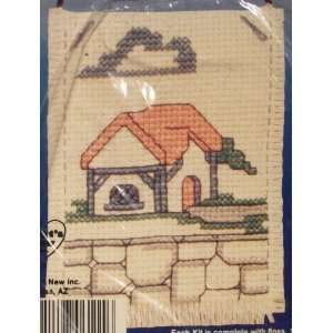  Cottage Peach Roof Cross Stitching Craft Kit: Arts, Crafts 