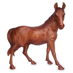 Wood statuette, Horse Warns  Home & Kitchen