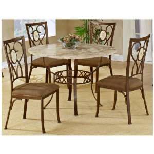 Hillsdale Brookside Scrolling Round 5 Piece Dining Set  