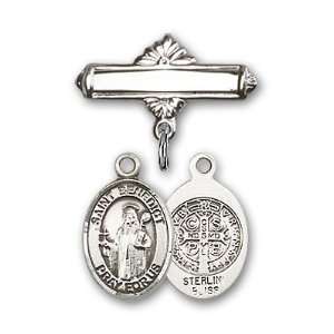   Badge Pin St. Benedict is the Patron Saint of Monks/Poison Sufferers