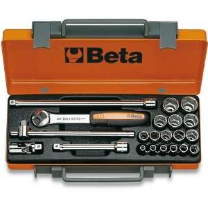 Beta 910A/C16 21 Piece Sockets, Extension Bars, T Handle and 