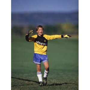  11 Year Old Boys Soccer Goalie in Action Sports 