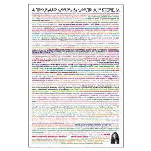  A Thousand Words is Worth IV Humor Large Poster by 