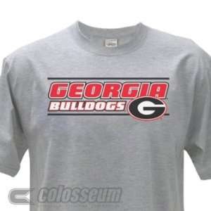  Georgia NCAA Licensed Gray Logo T Shirt: Sports & Outdoors