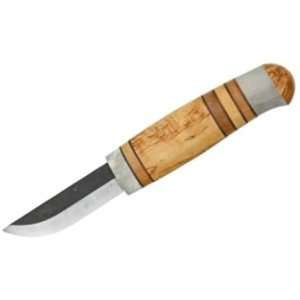  Kero Knives 1136 Pello Fixed Blade Knife with Curly Birch 