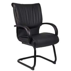  Executive Mid Back Leather Guest Chair IGA135: Office 