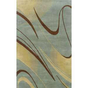   Blue Waves Contemporary 96 x 136 Rug (14127): Home & Kitchen