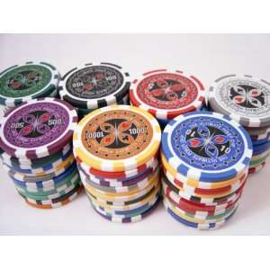  500 14g Clay Poker Aces Casino Poker Chips with Case 