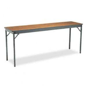   Folding Table, Rectangular, 72w x 18d x 30h, Walnut: Home & Kitchen