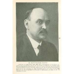  1913 Print David Franklin Houston Secretary of Agriculture 