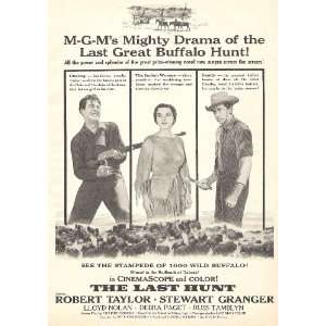 The Last Hunt 1956 Movie Ad with Robert Taylor and Stewart 