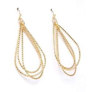  Gold Tone Metal Cast Earrings: Jewelry