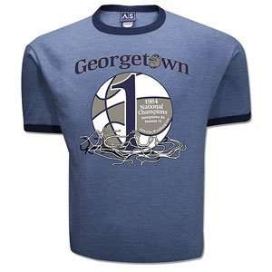  Georgetown Hoyas NCAA 1984 Short Sleeve Ringer T Shirt (X 