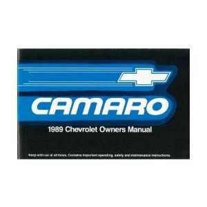  1989 CHEVROLET CAMARO Owners Manual User Guide: Automotive