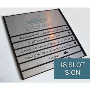 Directory Signs and Wayfinding Signs 16   18 SLOT Office 