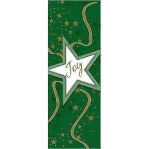  30 x 60 in. Holiday Banner Green & Gold Joy Star: Home 