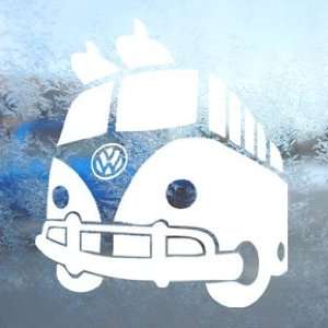  VW Bus Old School Soul Surfer White Decal Window White 