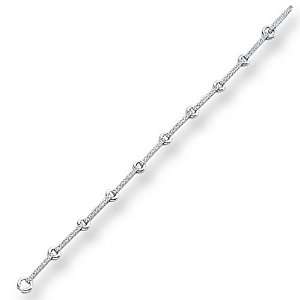  Ladies Diamond Bar and Circle Bracelet: Jewelry