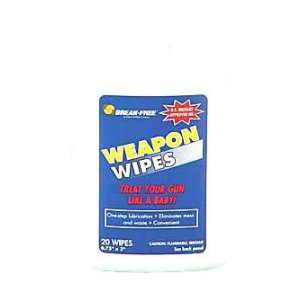  BreakFree Weapon Wipes Cloth 20/Box Plastic Sports 