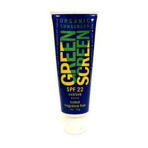  Green Screen SPF 22 Organic Sunscreen, TINTED 4oz Beauty