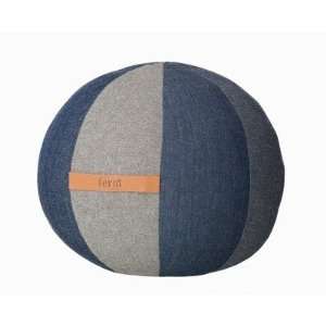  ferm LIVING 9103 Denim Pouf in Blue Color Gray, Size 