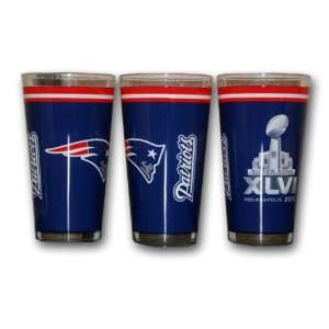  Boelter Pint Glass   Super Bowl 46 Bound New England 