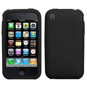 Solid Skin Cover (Black) for Apple iPhone 3G/3GS Cell 