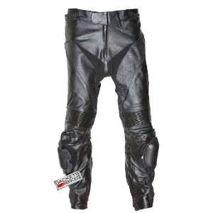    PERFORATED MOTORCYCLE ARMOR LEATHER PANTS PANT 32w 30i Automotive