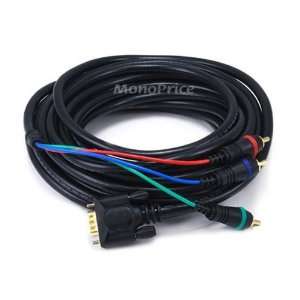  : 25FT VGA to 3 RCA component video cable (HD15   3 RCA): Electronics
