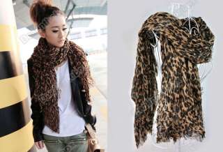 Ladies Fashion Larger Animal Leopard Print Shawl Scarf Neck Wrap Stole 