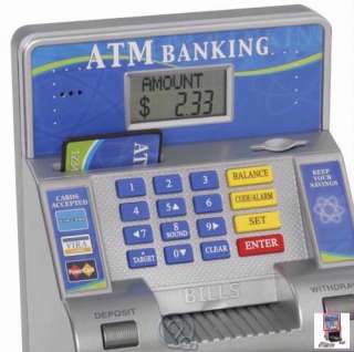 Zillions Childrens ATM Card Digital Savings Bank Toy machine accepts 