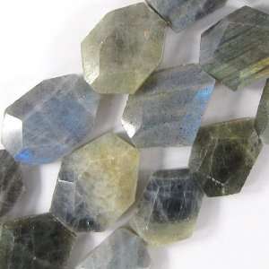  25 33mm faceted labradorite freeform nugget beads 16 