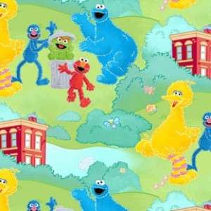 Sesame Street Fabric Big Bird Cookie Monster & Elmo  