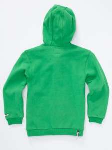 New Quiksilver Abstract green Fleece boys hoodie sweatshirt M /6 
