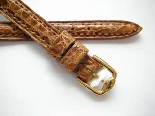 ZRC leather genuine crocodile camel watch band 10 mm  
