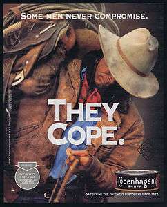 1997 Copenhagen Tobacco Snuff Cowboy Saddle Magazine Print Ad  