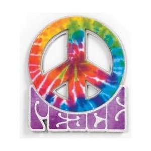  Paper House 3D Magnets 1/Pkg   Peace Sign Tie Dye: Arts 