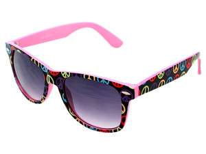 Various Colors   Fashion Vintage Wayfarer Peace Sign Design Sunglasses 