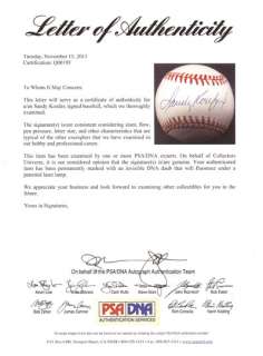 Sandy Koufax Autographed Signed NL Baseball PSA/DNA #Q00195  