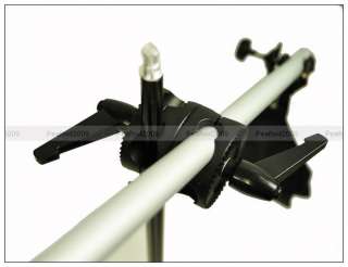 Photo Studio Universal Two wheel Light Stand Double Dual Grip Clamp 