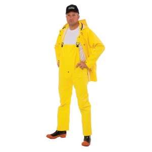   StormFront 3 Piece Rain Suit with Detachable Hood, Yellow, Large