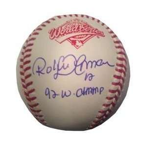 Signed Roberto Alomar Ball   1992 World Series TriStar 